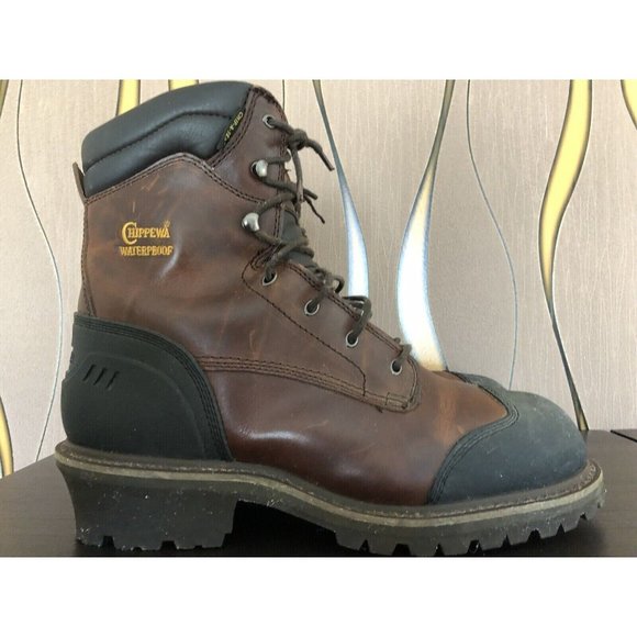 CHIPPEWA Aldarion Men's Work/Safety Leather Boots Water/Oil-proof 13M (A434) - Picture 8 of 10